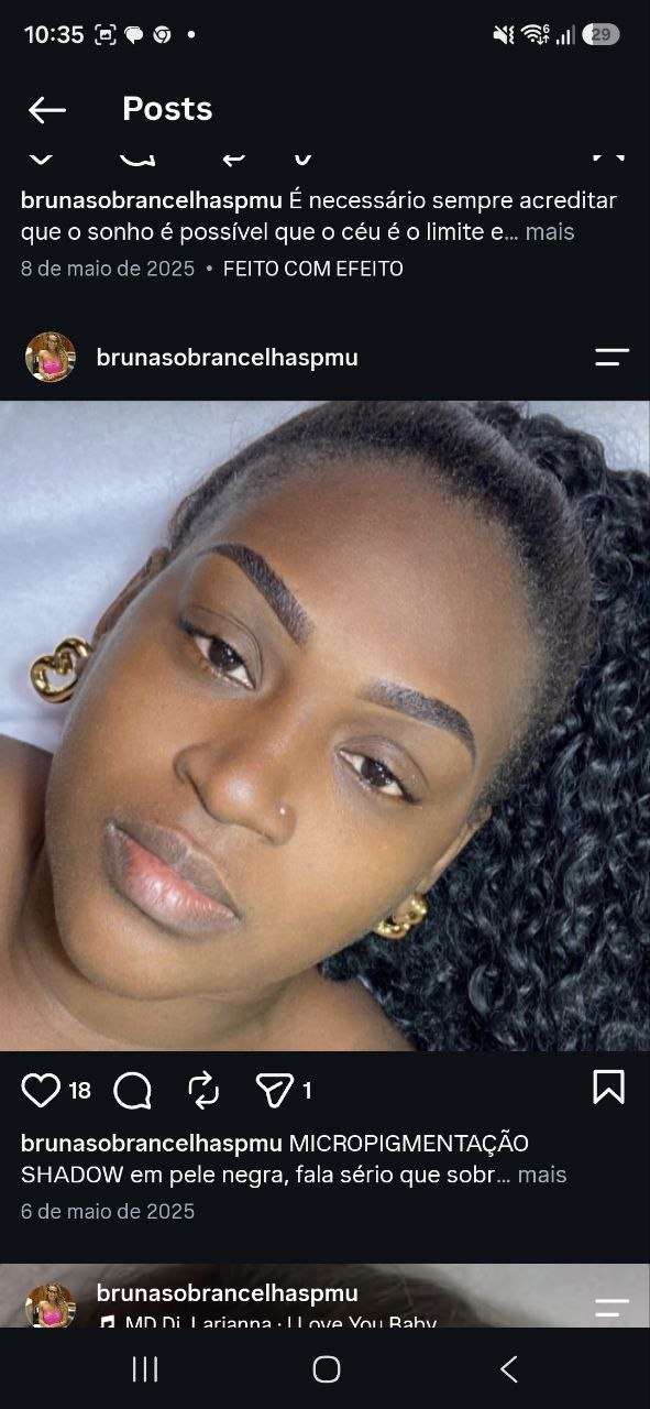 Shadow em pele negra — resultado real do Ateliê do Olhar