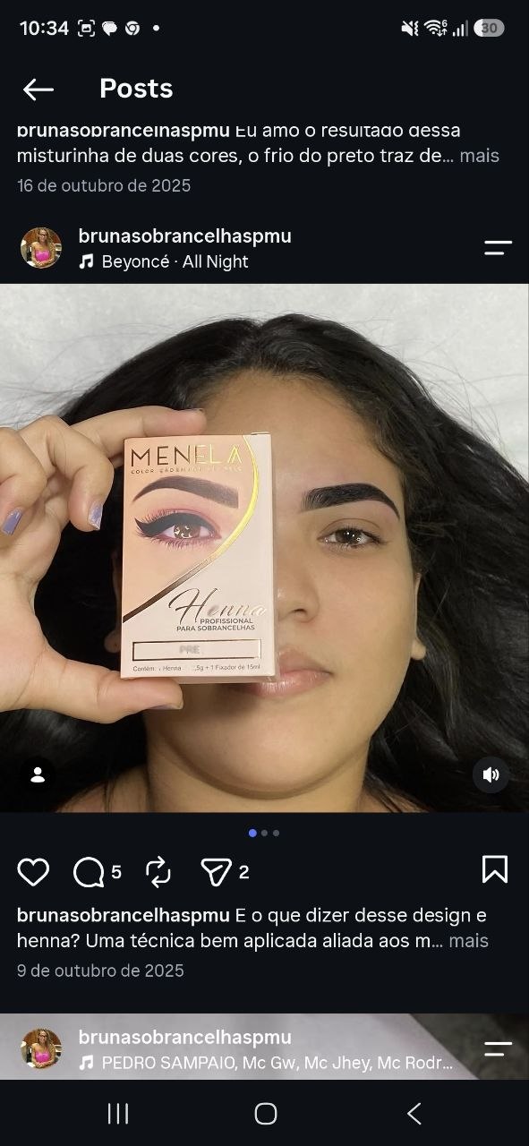 Design com henna — resultado real do Ateliê do Olhar
